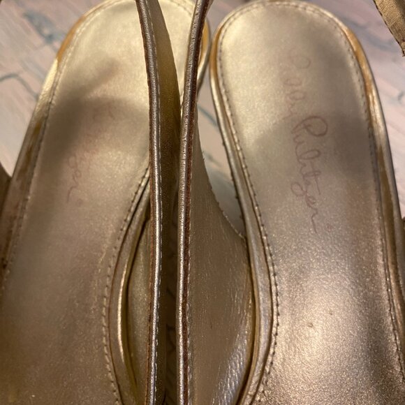 Lilly Pulitzer Kristin Sling Back Wedge Size 6 - Picture 4 of 6